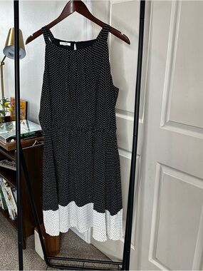 Maurices Black and White Polka Dot Midi Dress